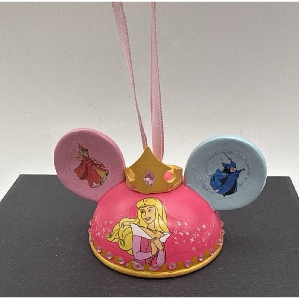 Disney Parks Ornament Ear Hat Sleeping Beauty Castle Disneyland LIMITED EDITION